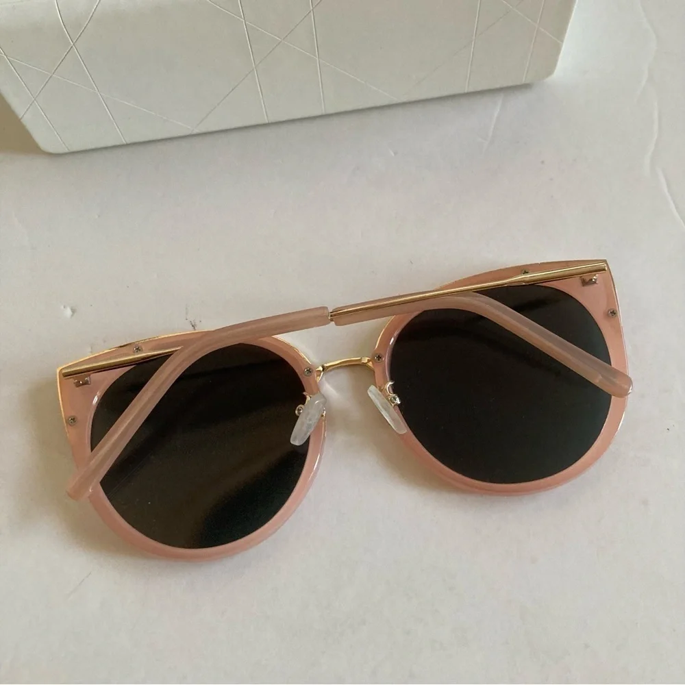 New Cat Eye Sunglasses Pink & Gold